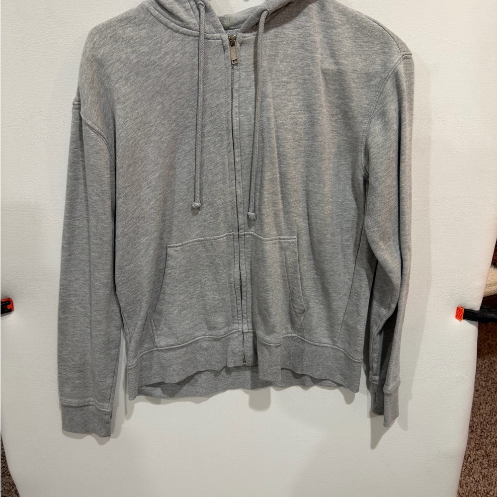 Gray Zip-Up Hoodie